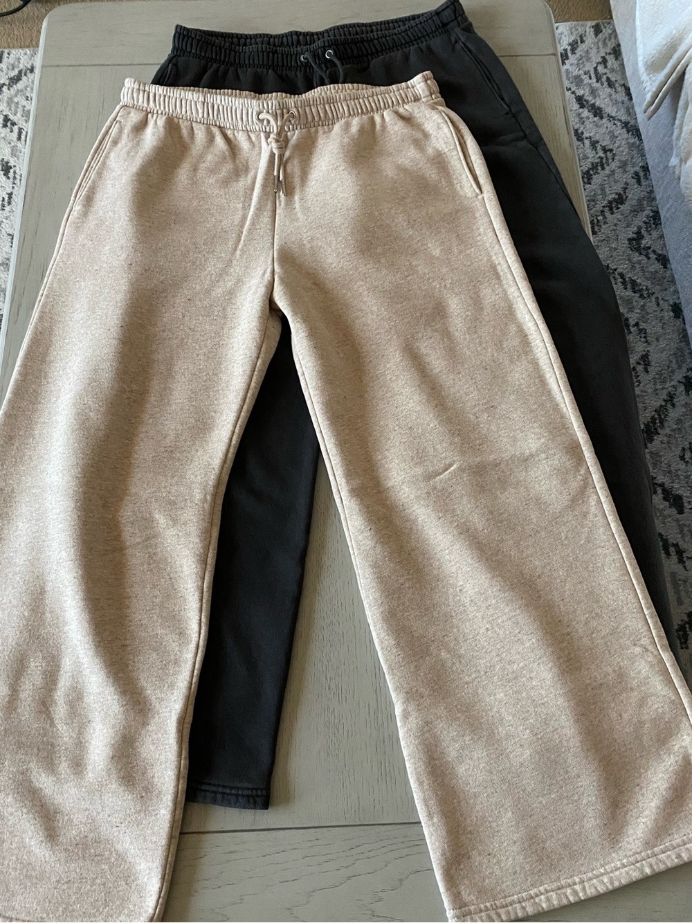 Abercrombie & Fitch Sunday high rise Wide Leg Sweatpants (Set of 2) Large